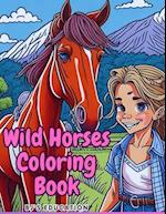 Wild Horses Coloring Book 