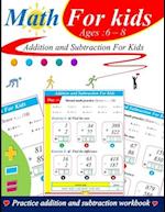 Addition and subtraction for kids: 100 practice pages with answer key 