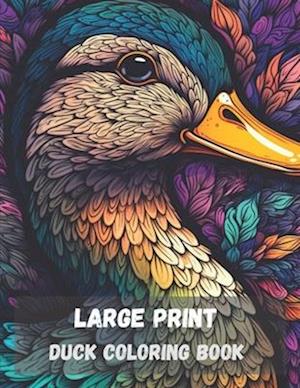 Large print duck coloring book for adults