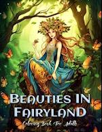 Beauties in Fairyland Coloring Book for Adults