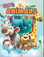 Cute Animal Coloring Book: Short Stories For Kids 2-6 Years 