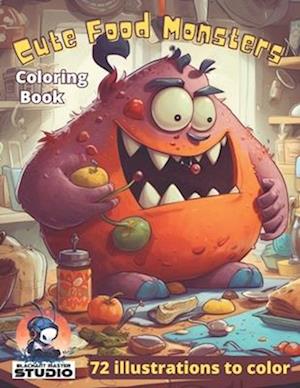 Food Monsters: Cute monsters coloring Book for Kids