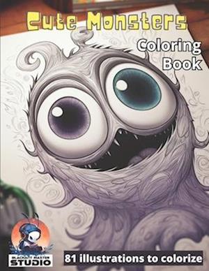 Cute Monsters: Cute monsters coloring book for kids