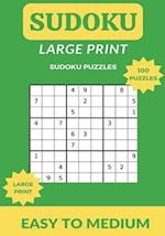 SUDOKU Large Print : 100 Fun Activity Puzzles! 