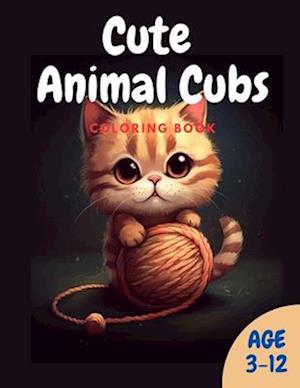 Cute Animal Cubs: Coloring Book