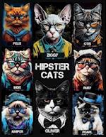 Hipster Cats: Cool cats with glasses and scarves - a hipster adventure 