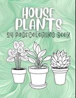 House Plants 24 Page Coloring Book 