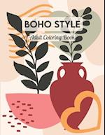 Boho Style Adult Coloring Book