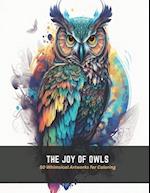 The Joy of Owls: 50 Whimsical Artworks for Coloring 
