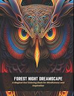 Forest Night Dreamscape: A Magical Owl Coloring Book for Mindfulness and Inspiration 