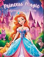 Princess Magic Coloring Book: Cute 50 Unique Coloring Pages for Girls, Kids Ages 4-8 