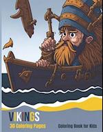 Viking Coloring Book for Kids 30 Coloring pages. 