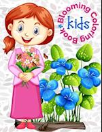 Kids Blooming Coloring Book: Flower Coloring Book For Children Age 4-8 