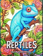 Reptiles Coloring Book for Adults