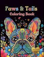 Paws & Tails: Coloring Book: 50 Breeds of Dogs 