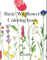 Basic Wild Flowers: A coloring book 