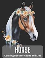 HORSE Colorbook for Adults and Kids