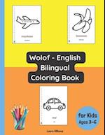 Wolof - English Bilingual Coloring Book for Kids Ages 3 - 6