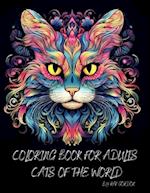 Coloring Book for Adults Cats of the World