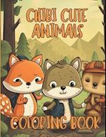 Cute Chibi Animals Coloring Book: Sweet Animal Coloring Pages For Kids 