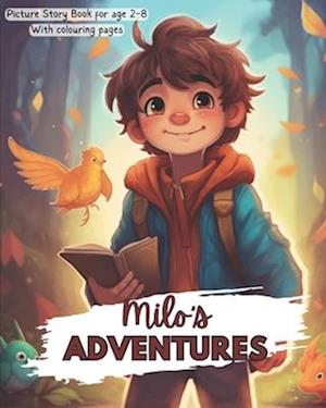 Milo's Adventures - with self- colouring pages (Road Trip activities , Bedtime story, interactive)