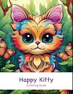 Happy Kitty Coloring Book 