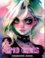 Emo Girls: Coloring Book 