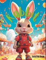 Rabbit Coloring Book : Adventure Bunny Coloring Book For Kids 