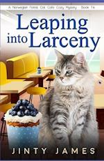 Leaping into Larceny : A Norwegian Forest Cat Café Cozy Mystery - Book 16 