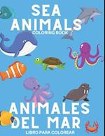 Bilingual Coloring Book: Sea Animals/Animales Del Mar 