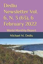 Dediu Newsletter Vol. 6, N. 3 (63), 6 February 2022: World Monthly Report 