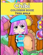 Chibi Coloring Book Teen Girls, Volume 3