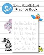 Handwriting Practice Book: 99 Pages | English Handwriting Practice Book | Writing Paper for letters with Lines | Cursive Handwriting Paper | Three lin