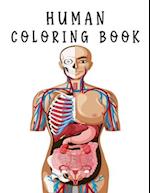 Human Coloring book: easy way to learn human body parts anatomy coloring book 