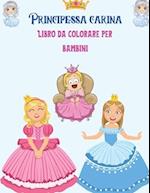 Carina principessa Libro da colorare per bambini