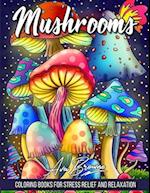 Mushrooms Coloring Book