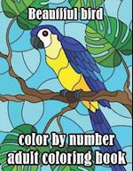 Beautiful Bird Color by number adult coloring book