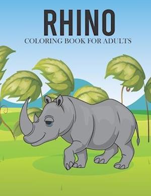 Rhino Coloring Book For Adults