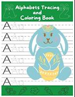 Alphabet Tracing and Coloring book: Handwriting Practice Learning and funny alphabet coloring book for kids 