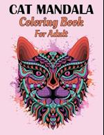 Cat Mandala Coloring Book For Adult: A Fun Coloring Book Gift for Cat Lovers| Adults Relaxation with Stress Relieving Cute cat Designs 