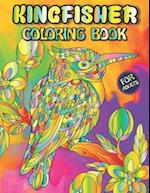 Kingfisher Coloring Book For Adults: Stress Relieving Kingfisher With Greatly Relaxing And Beautiful Fall Inspired Designs For Adults 