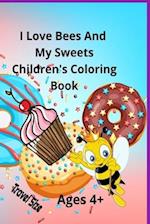 I Love Bees And My Sweets Children's Coloring Book Ages 4+ Travel Size 