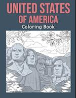 United States Of America Coloring Book: Adult Coloring Pages, Painting on USA States Landmarks and Iconic, Funny Stress Relief Pictures, Gifts for Uni