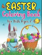 Easter Coloring Book For Kids Ages 2-4: Easter coloring book for kids ages 2-4 , 30 cute, friendly, and full page images for kids with eggs, bunnies, 