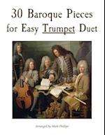 30 Baroque Pieces for Easy Trumpet Duet 