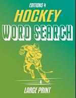 Hockey Word Search Large Print For Adults And Teens: EDITION 4 