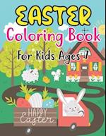 Easter Coloring Book For Kids Ages 7: Easter Basket Stuffer with Cute Bunny, Easter Egg & Spring Designs For Kids Ages 7 (Coloring Books for Kids) 