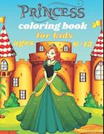 princess coloring book for kids ages 6-12: 36 Beautiful Coloring Pages Including Princess, Cute Coloring Book for Girls, Kids, Toddlers Ages 6-12. 