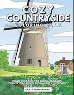 Cozy Countryside Coloring Book: Color In 30 Realistic And Hand-Drawn Countryside Scenes From Across The World. 