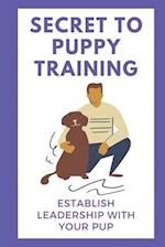 Secret To Puppy Training